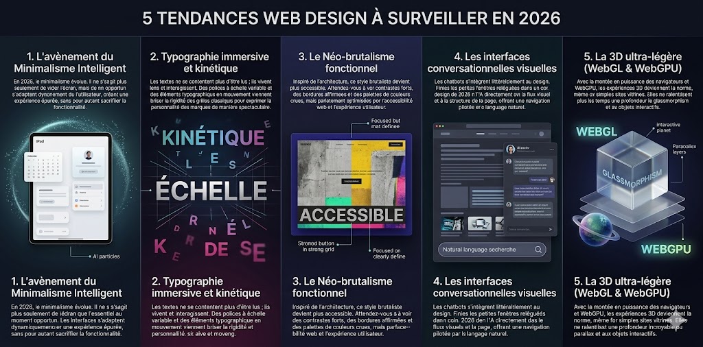 Les 5 Tendances Web Design à surveiller en 2026